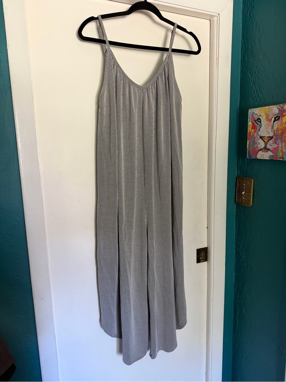 Carly Jean Los Angeles Silver Gray Sleeveless Wide-Leg Jumpsuit